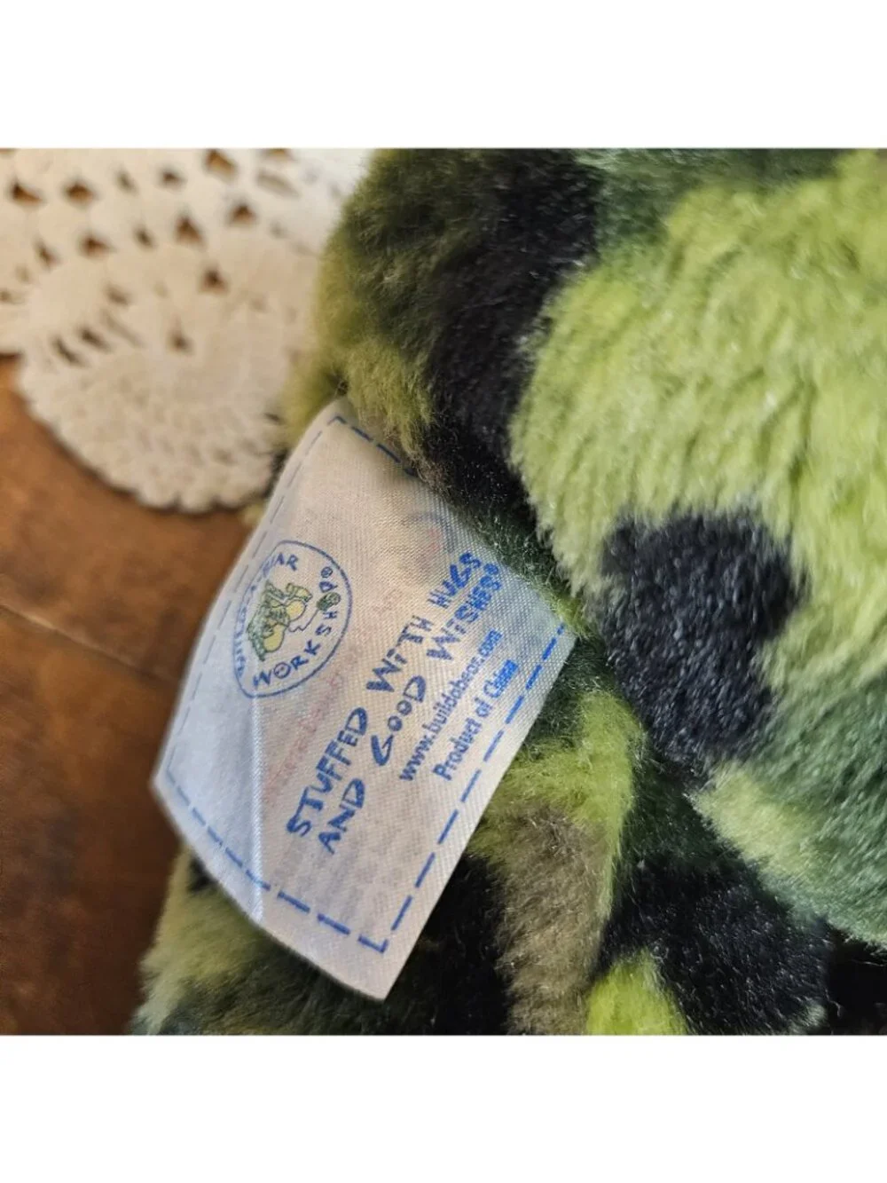Build a Bear BABW 2010 Green  Camo Camouflage Teddy Bear Stuffed Animal Plush